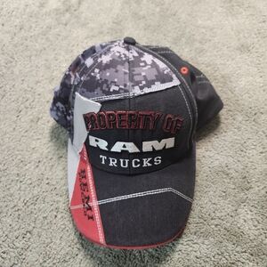 Vintage Racing Property Of Ram Trucks Y2K Embroidered Hat Adjustable Hat